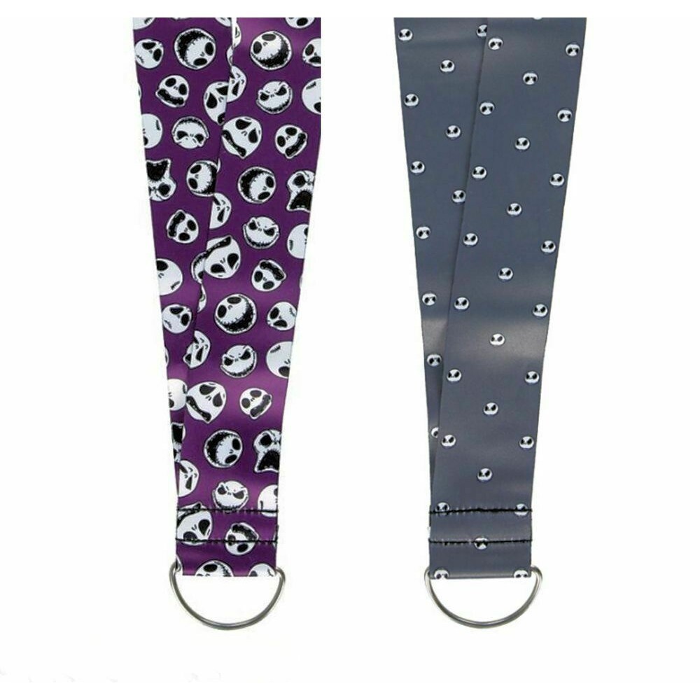 Disney Parks Jack Skellington Reversible Double Wide Pin Lanyard  NWT